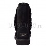 Женские короткие угги черные UGG Classic Short Fluff High-Low Black